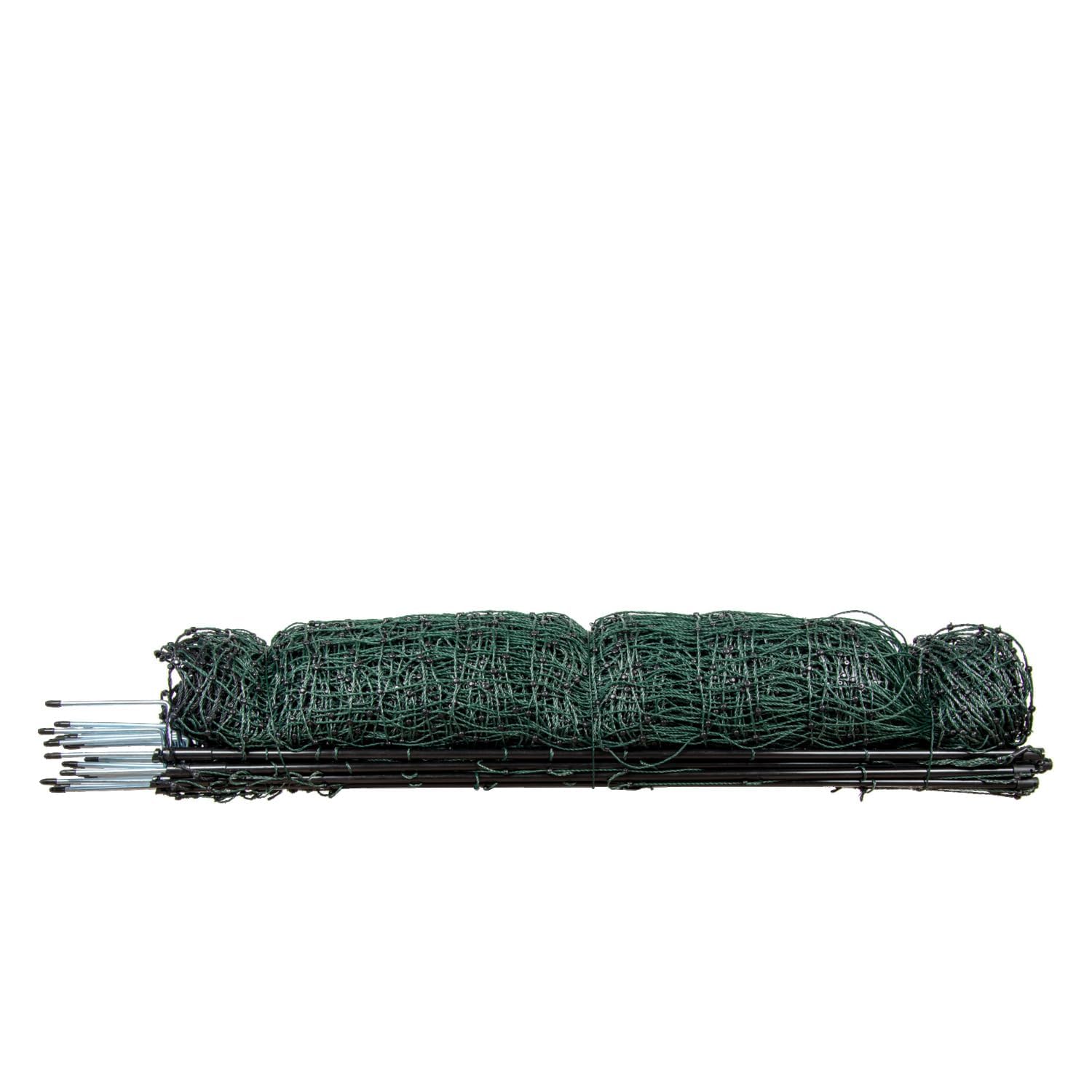 horizont recinto per pollame Strong Line 110, 15 pali in fibra di vetro a doppia punta lunghi 50 m, alti 110 cm, tutti senza elettricità, recinto mobile per polli