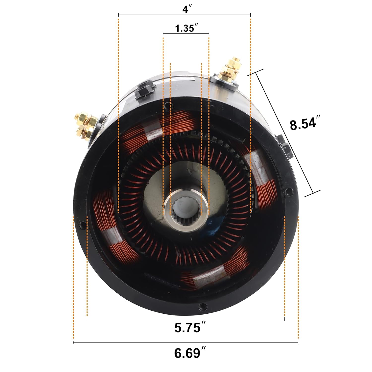 for EZGO 73445-G02 Electric Motor 36 V Fit for EZGO TXT PDS 2000-Up Models 36 Volt PDS Golf Cart DC SepEx Motor Replace ZQS36-3.0C-T 73124-G08 73328-G01