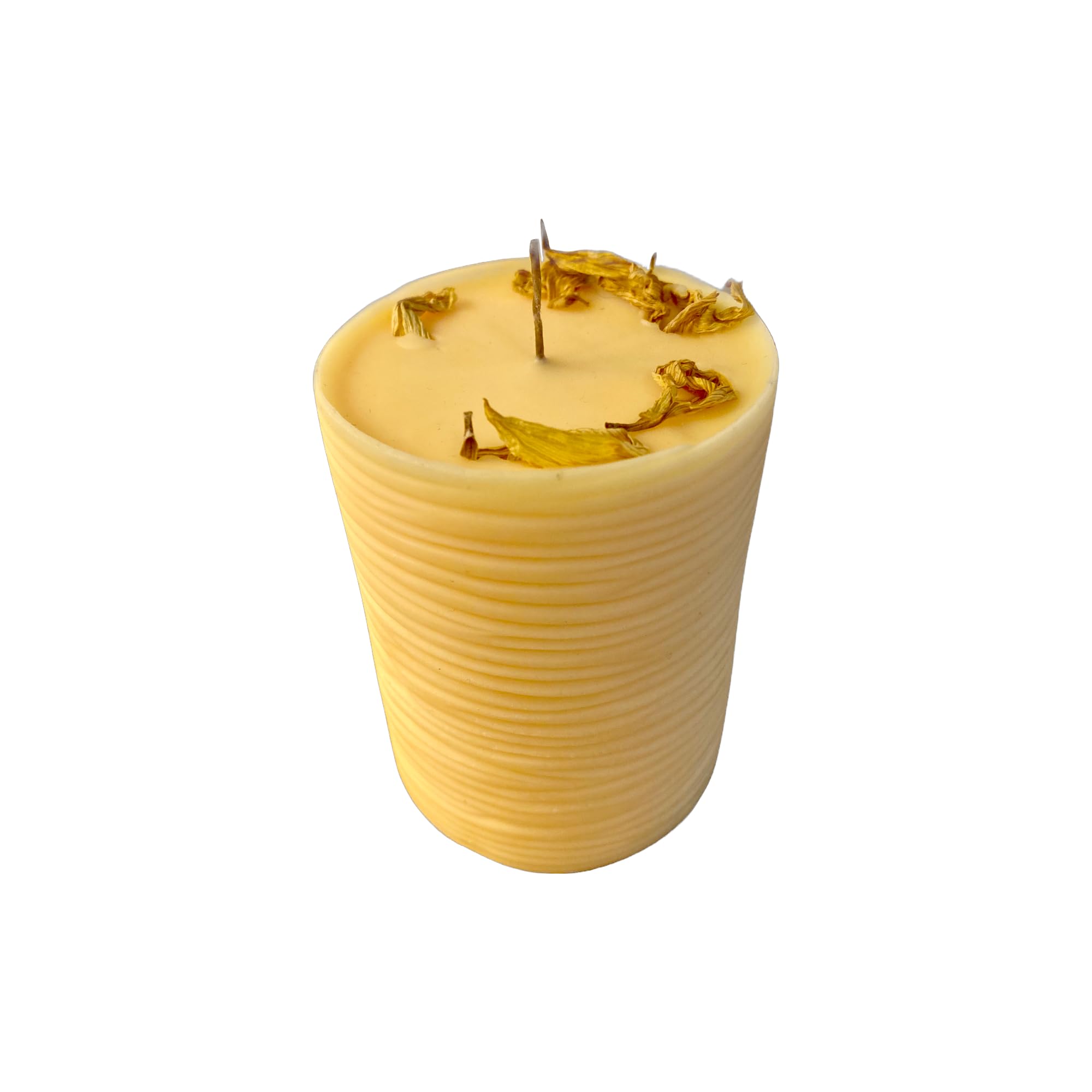 Clachaig Candles Yellow Handpoured 100% Organic Daffodil Scented Ridged Candle