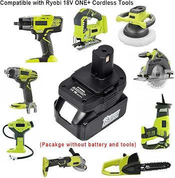 Battery Adapter for Makita 18V Lithium Battery to Ryobi 18V One+ Lithium-Ion Cordless Tool, Convert Makita 18V Battery BL1860B BL1850B BL1840 BL1830B BL1815 to Ryobi 18V Battery P102 P108