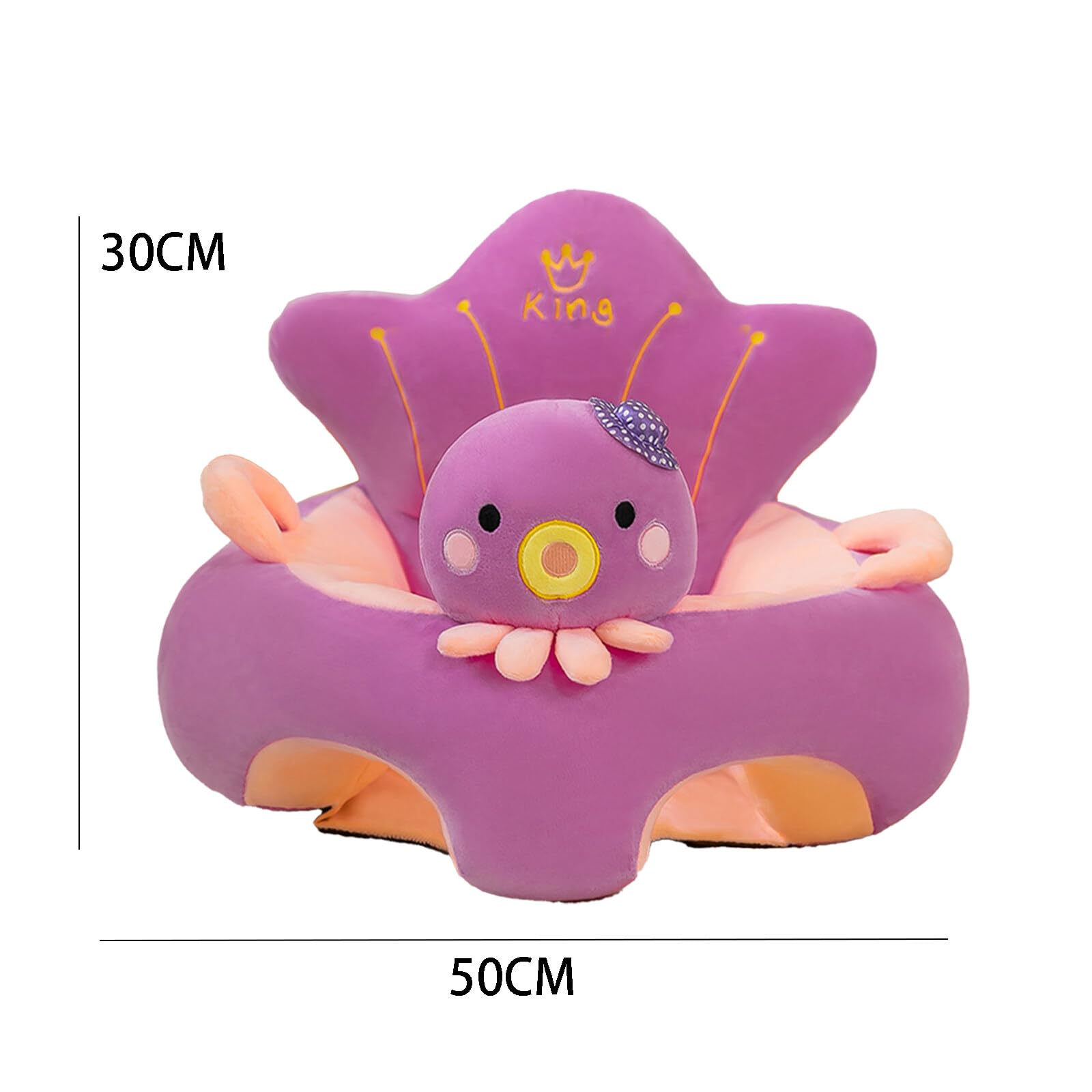 SOONHUA Baby Sofa Stuhlbezug, Baby Boden Plüschliege, leichte Oktopus-Form, für Babys, Lernsitz, Stuhlbezug für Säuglinge, Kleinkinder, Babyzimmer, Spielzimmer (ohne Füllung)