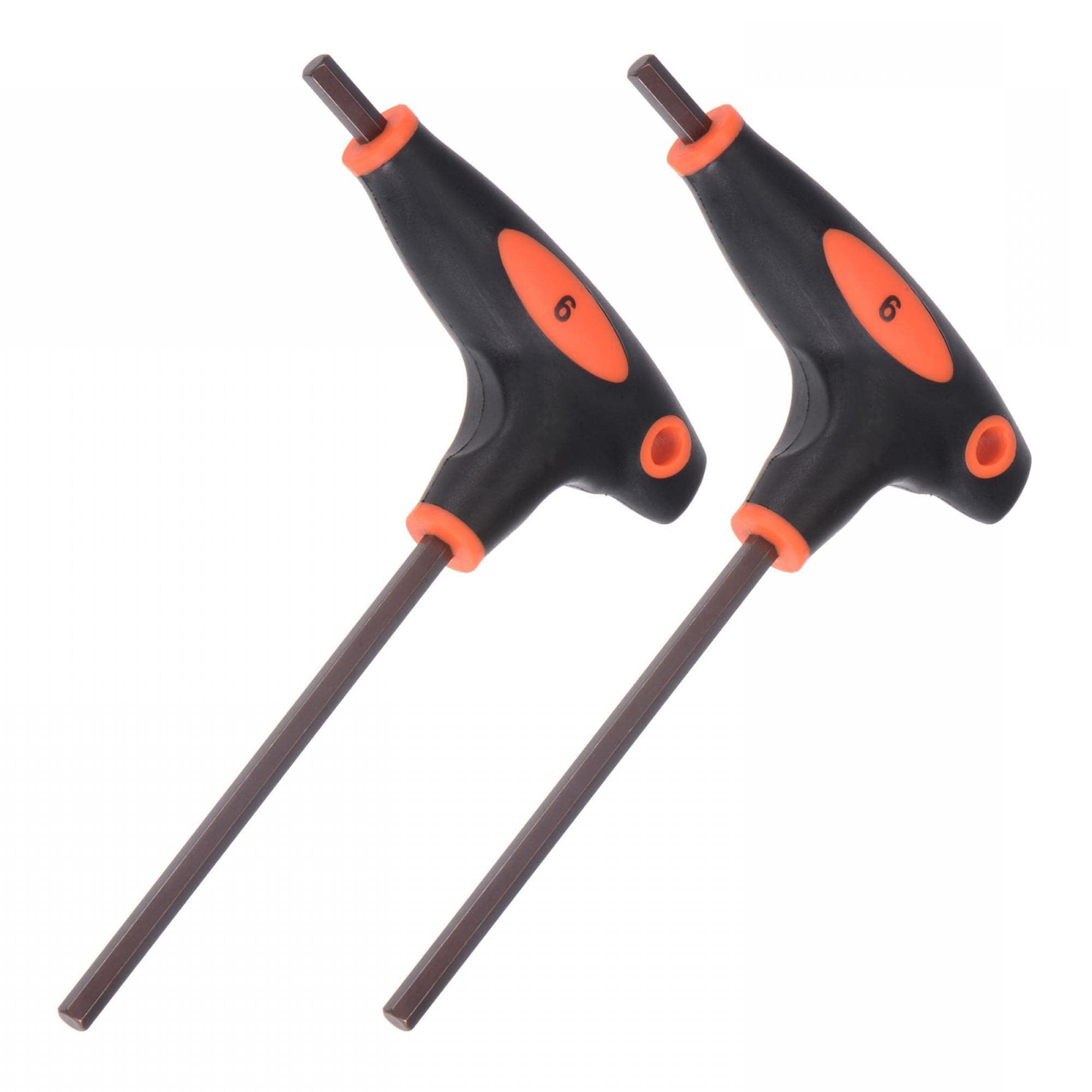 Unifizz Metric Hex Key with T Handle 6mm Hex Key Double End Flat Hex Key S2 Steel Allen Wrench