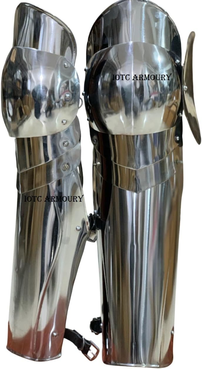Medieval Articulated Leg Armor Leg Greaves Set - LARP SCA Cosplay Renaissance Halloween Armor Costume Movie Costume