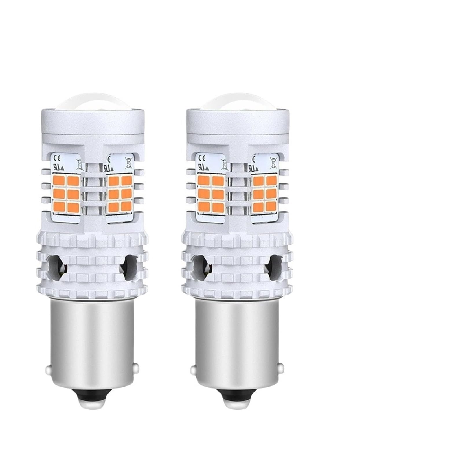 Pilotos Traseros coche Bombillas LED Canbus S25 1156 BA15S P21W BAU15S 7507 PY21W T20 7440 W21W WY21W, Luces Intermitentes Amarillas Para Coche(BAU15S PY21W 7507)