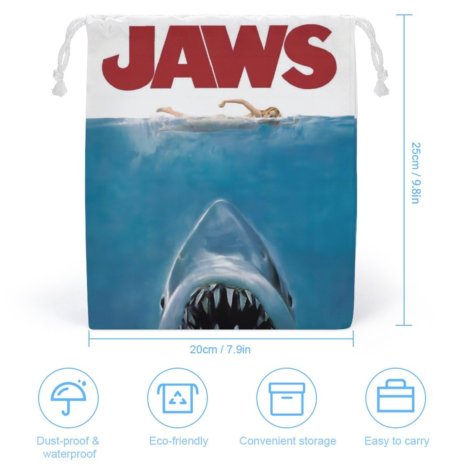 Amazon.co.jp: 巾着袋 Jaws ジョーズ ジュエリーポーチ ビームポケット
