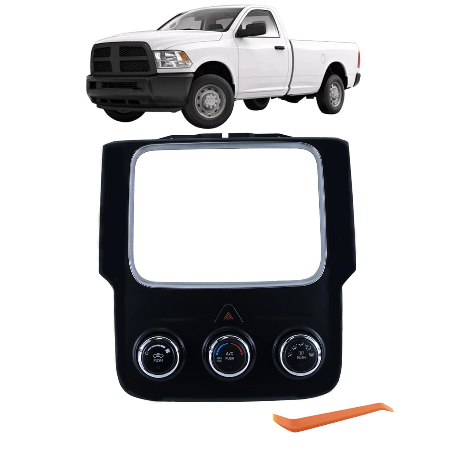 Climate Control Module W/Casing Compatible with Ram 1500 2013, 2500 3500 2013 2014 2015 2016 2017 2018, A/C AC Control Panel, HVAC Temperature Heater Control Switch, Replace# 68268189AA