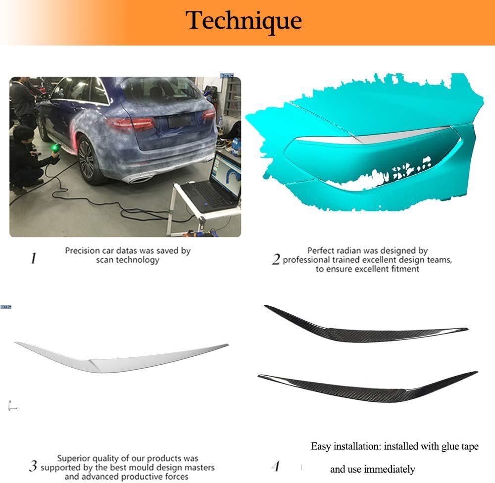 Front Headlight Eyebrows fit for BMW X3 G01 xDrive20i xDrive30i M40i Sport Utility 4-Door 2018-2020 Factory Outlet Carbon Fiber CF Head Lamps Eyelid Light Cover Trims