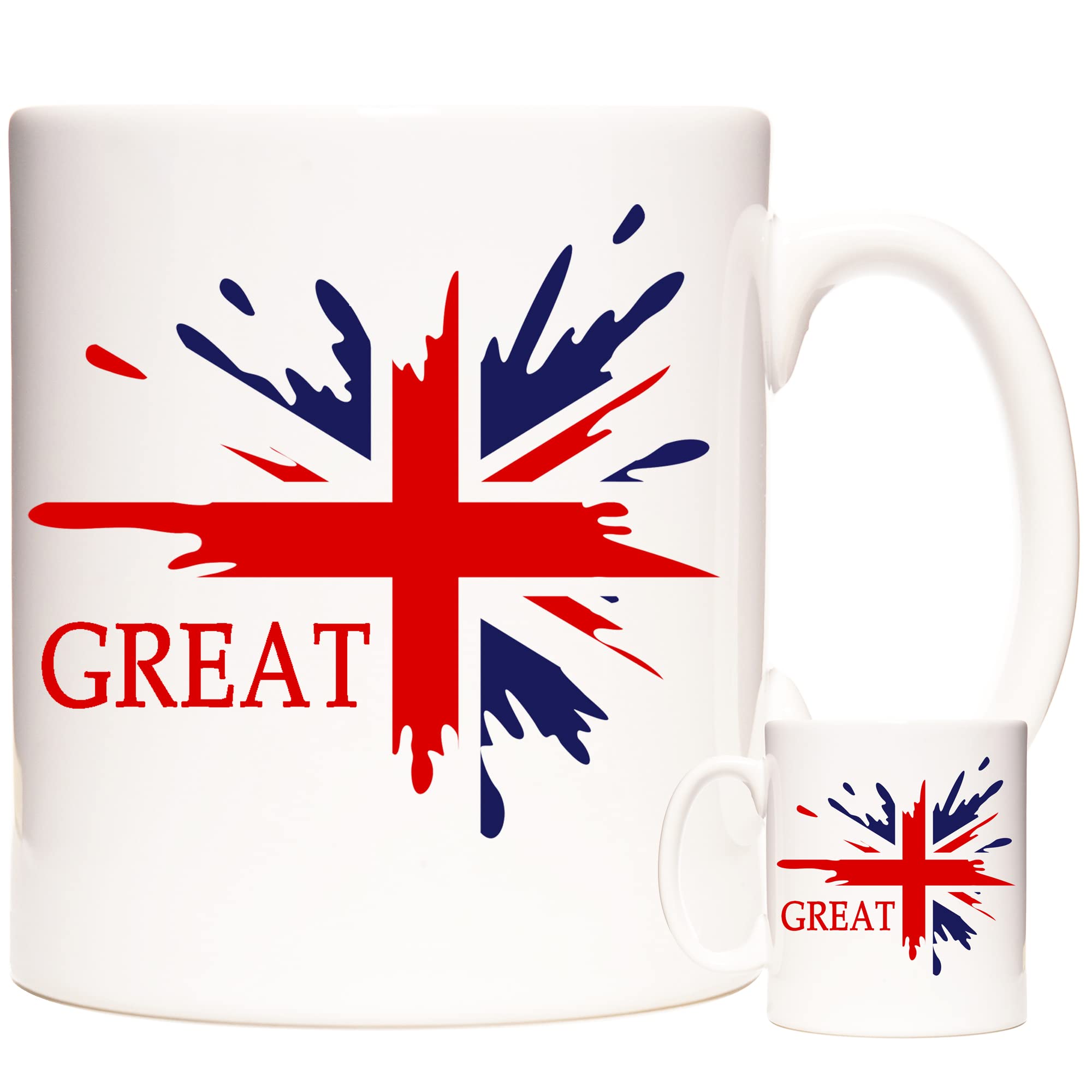 Great Britain Union Jack Flag Ceramic Gift Mug. UK Patriotic Flag Mug. 11oz Ceramic Mug with Union Flag