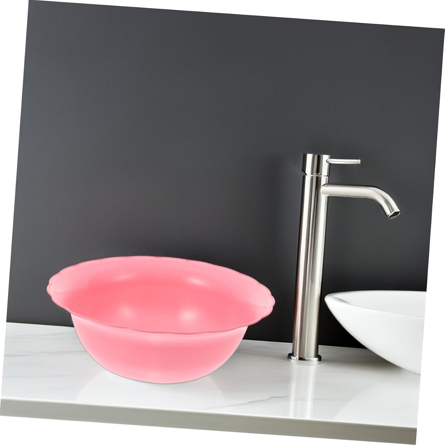 6 Pack Plastic Wash Basin for Face Cleansing Home Use