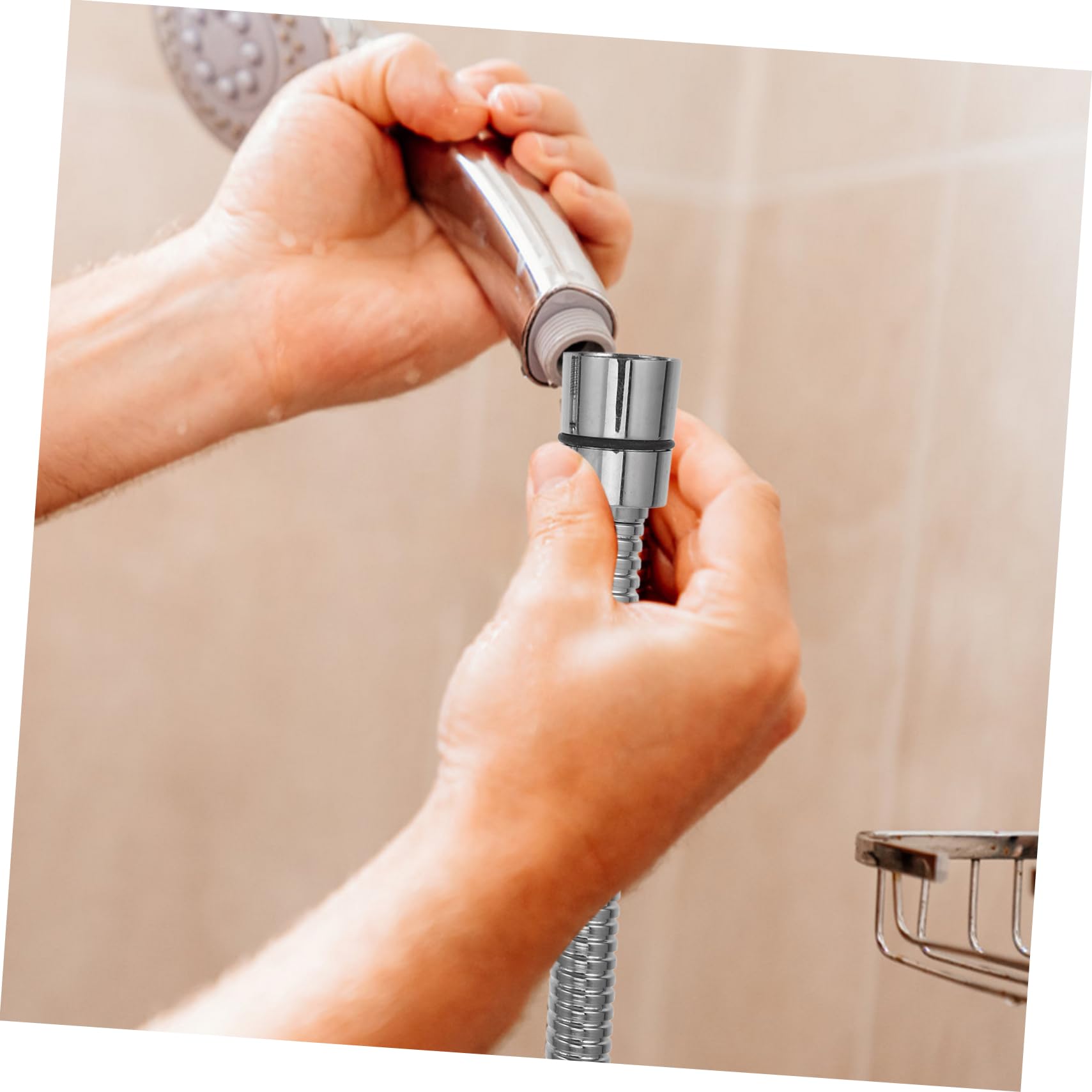 Manguera de ducha extensible de acero inoxidable de 2 m, tubo rociador de alta presión resistente a torceduras con almohadilla de cuero para una fácil instalación y un rendimiento mejorado