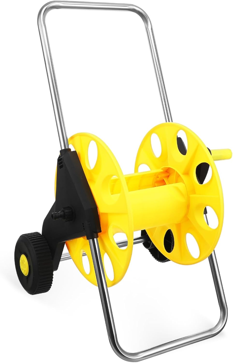 Hydro Foot Retractable Garden Hose Reel Cart Wheels Easy Storage Portable Hose Reel Trolley