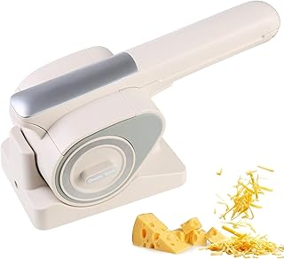 Handheld Electric Cheese Shredder,Cordless Cheese Grater with 2 Rotary Drums, Automatic Rechargeable Rotary Slicer, 2kg Per Charge,for Cheese,Nuts,Chocolate & Vegetables