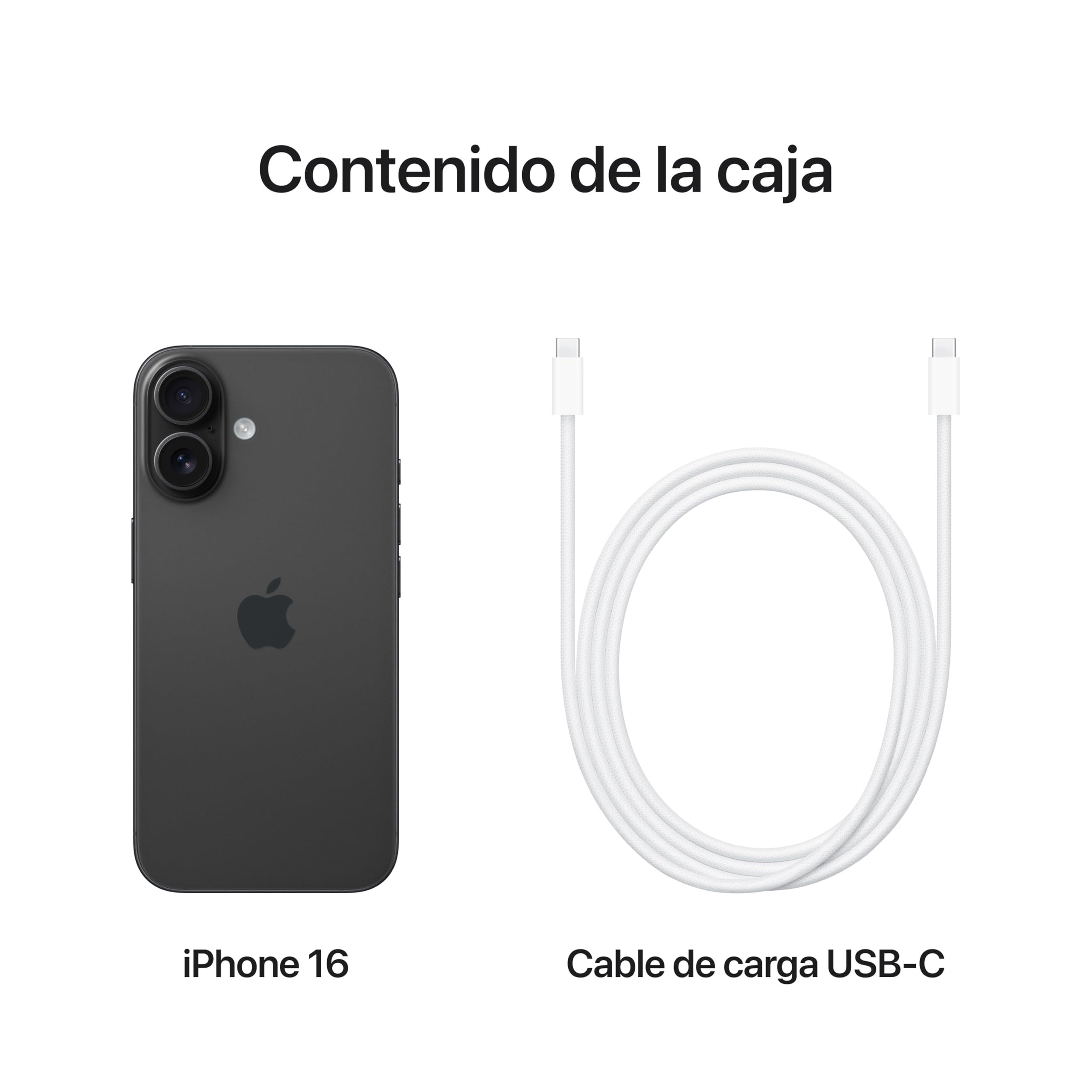 Apple iPhone 16 de 128 GB: Smartphone 5G con Control de Cámara, Chip A18 y un subidón en autonomía. Compatible con los AirPods; Negro — view 6