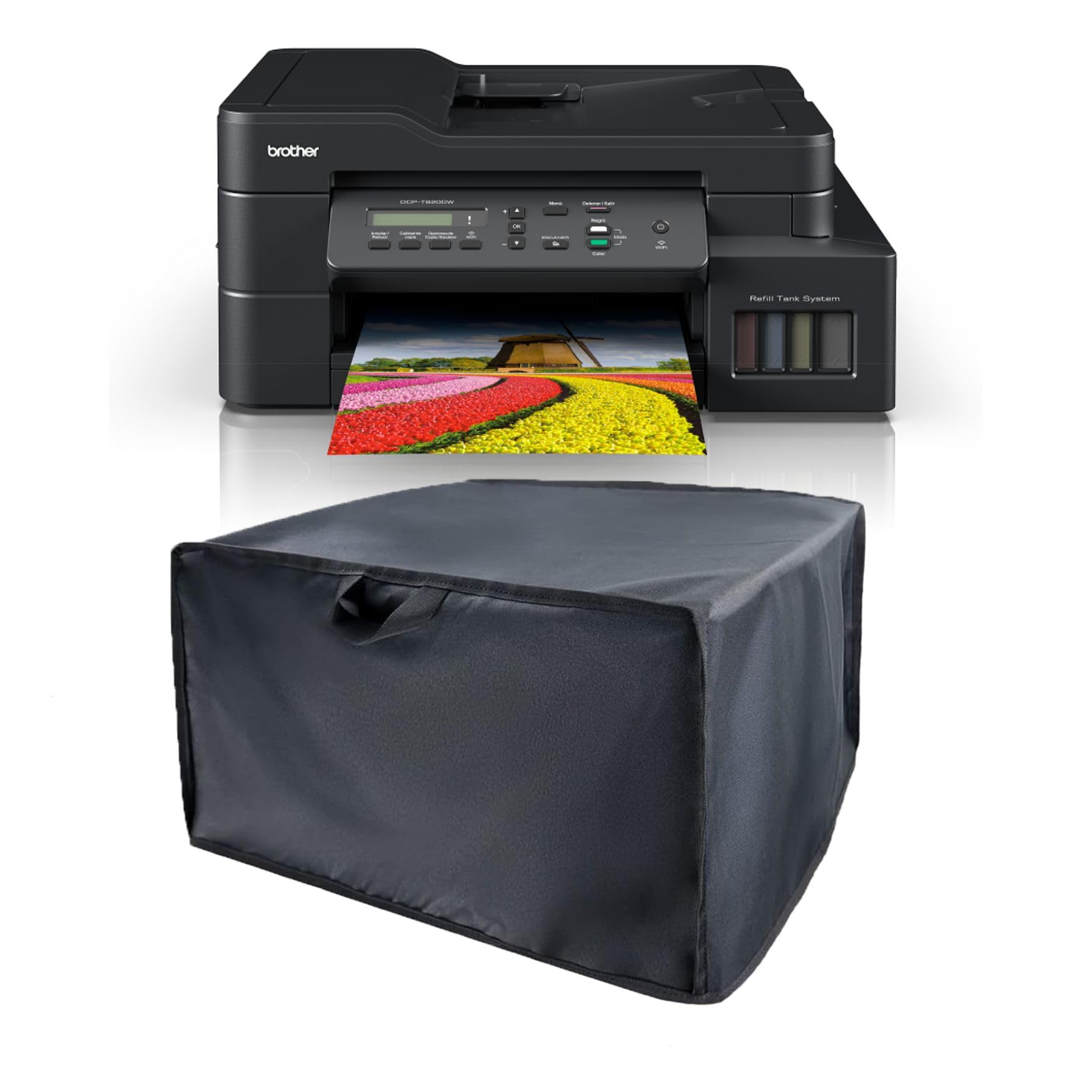 Printer Dust Cover Compatible for Brother Dcp-T820Dw / Mfc-T920Dw / Dcp-T710W,Premium Nylon, Water-Resistant, Durable, Anti-Static Protection for Home & Office Printers (Dorca)- Black (B0DGHKSJFG) Amazon Price History, Amazon Price Tracker