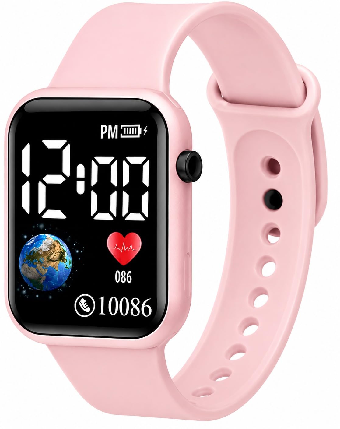 Kids Digital Smart Watch for Boys & Girls (Pink) | Calculator & Timer, Waterproof, Adjustable Strap, Battery Powered, Quartz Movement-picture-19