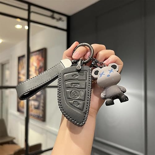 Miniatura 3 de Funda de cuero para llaves de coche para BMW E90 E60 E70 E87 F15 F16 G01 M3 M5 X1 X5 X6 Z4 Funda protectora para llavero Bolsa accesorio de