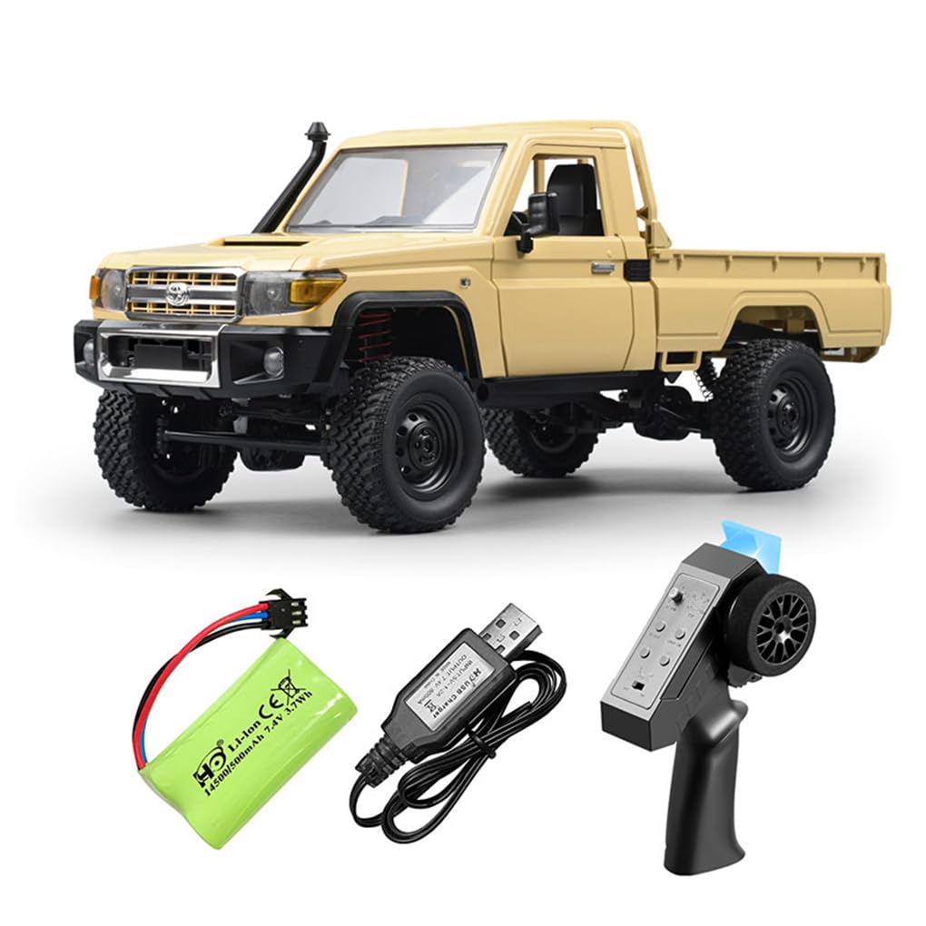1/12 MN82 LC79 2.4G 4WD RC Crawler Truck RTR Hobby Grade ABS, amarillo
