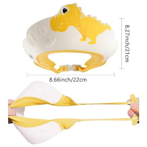 Miniatura 3 de FUNUPUP Paquete de 2 gorros de ducha para niños, ajustable para lavado de cabello de niños pequeños, protector de visera para proteger los ojos del