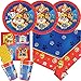 Produktbild Amscan/Hobbyfun 41-teiliges Party-Set Paw Patrol - Teller Becher Servietten Tischdecke Trinkhalme für 8 Kinder