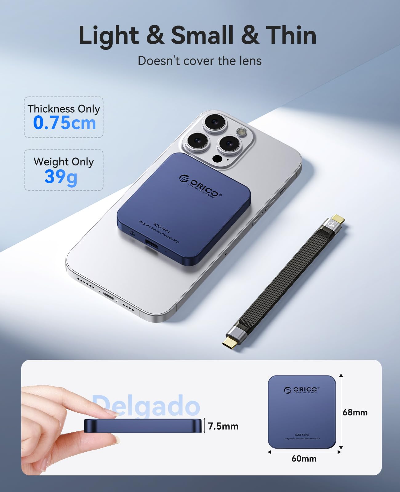 Amazon.com: ORICO 2TB Magnetic External SSD, Aluminum Alloy, Up to