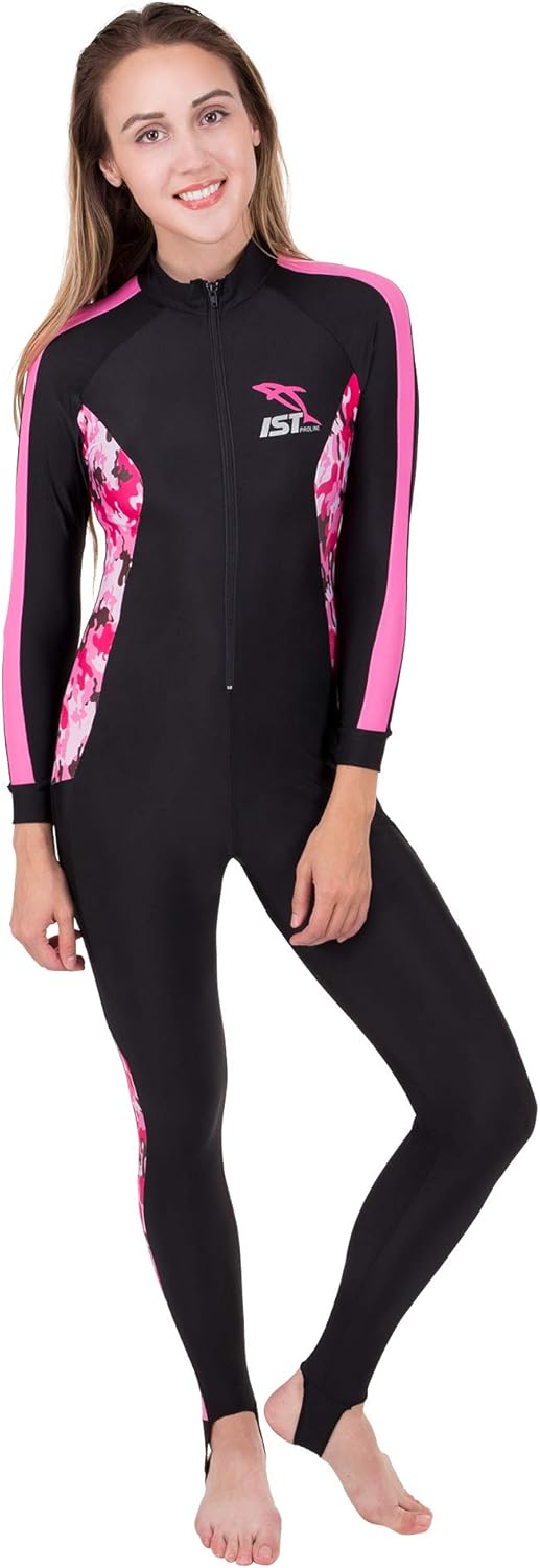 IST Full Body Dive Skin Jumpsuit/Spandex Wetsuit for Scuba Diving, Snorkeling & More (Women's, 9) : Sports & Outdoors