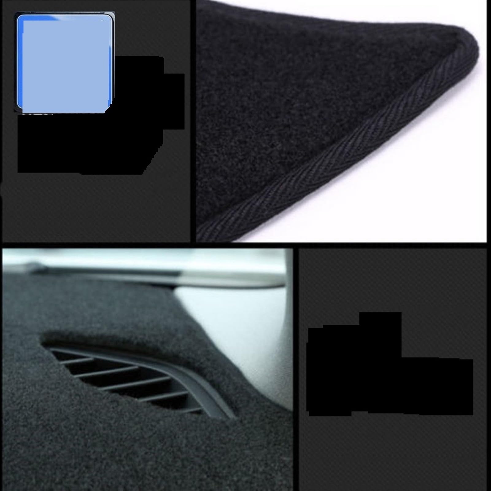 rozdzielczą samochodu Pasuje do Fabia 2007-2014 Access Car Dashboard Cover Mat Pad Dash Sunshade Protect Carpet Rug | Left Hand Drive,Black Edge