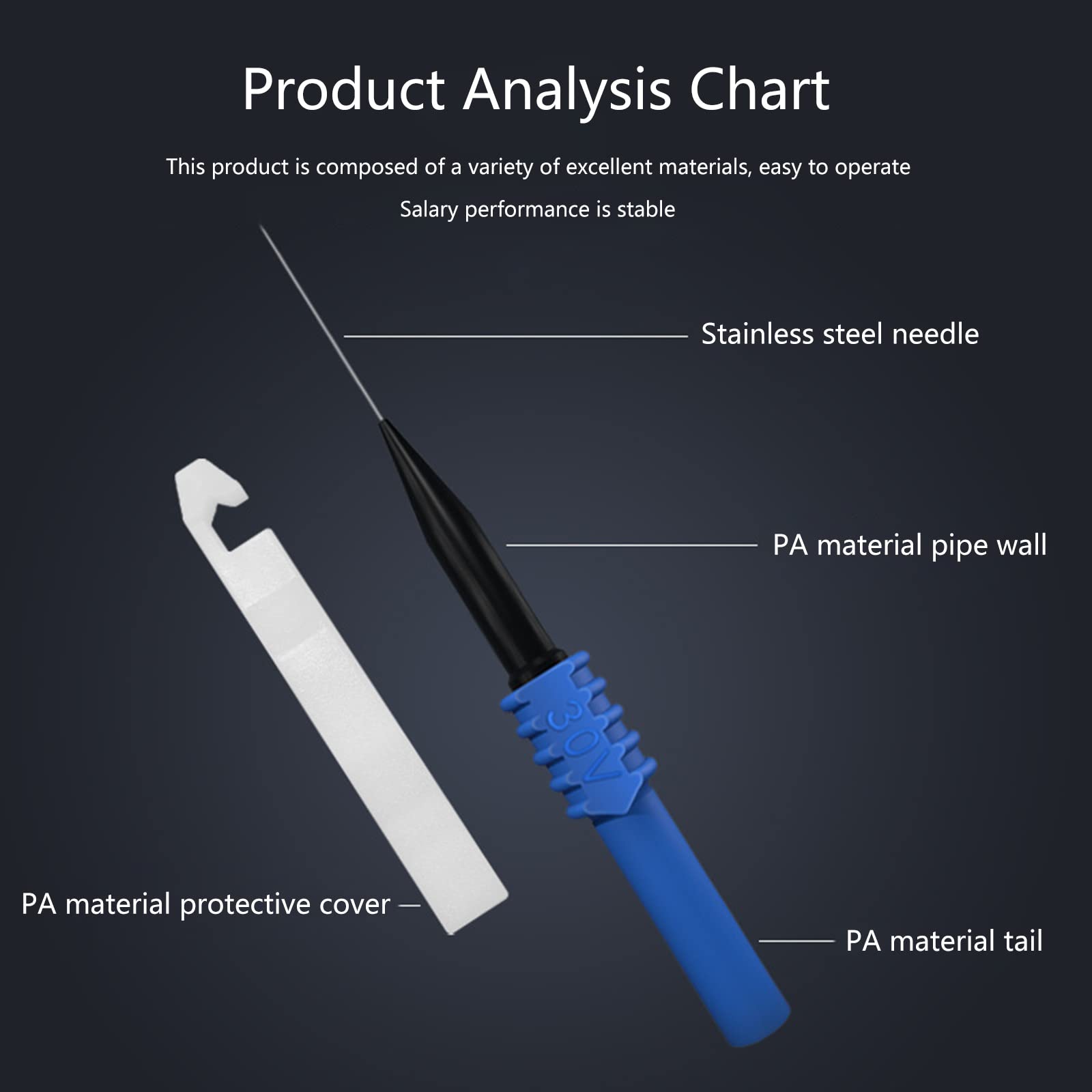 YS0911 Upgraded Wire Piercing Probes 5pcs/Set Wire Piercer Wire Piercing Probe with Insulation Piercing Clips Multimeter Probe Back Probe Pins for Multimeter Back Probe Pins Automotive