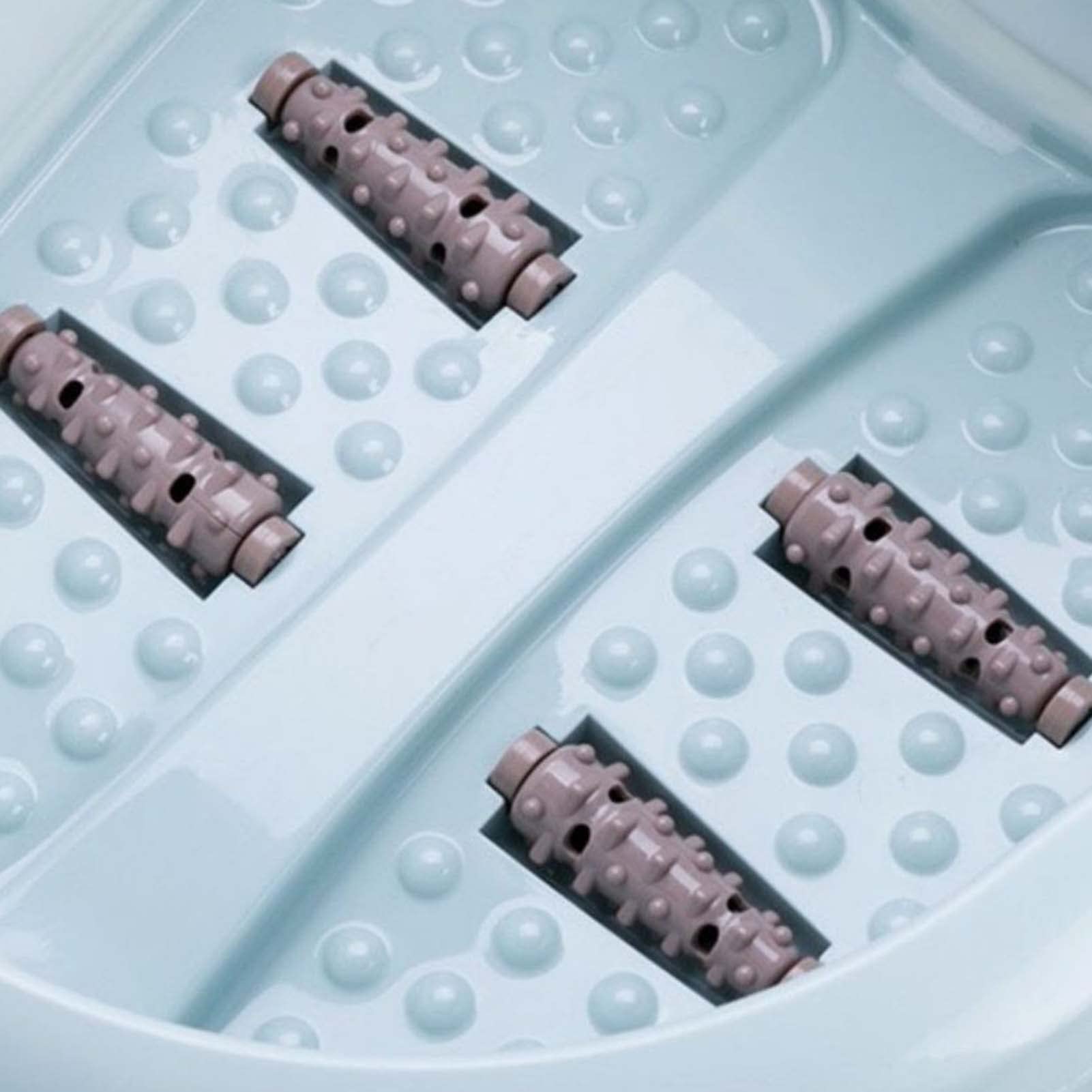 Vasca Bagno Pieghevole per Piedi con 4 Rulli Massaggianti, Vasca Bagno Portatile per Immersione dei Piedi, per Viaggiare a Casa, Alleviare lo Stress Dal Dolore, Adatta per Atleti (Verde