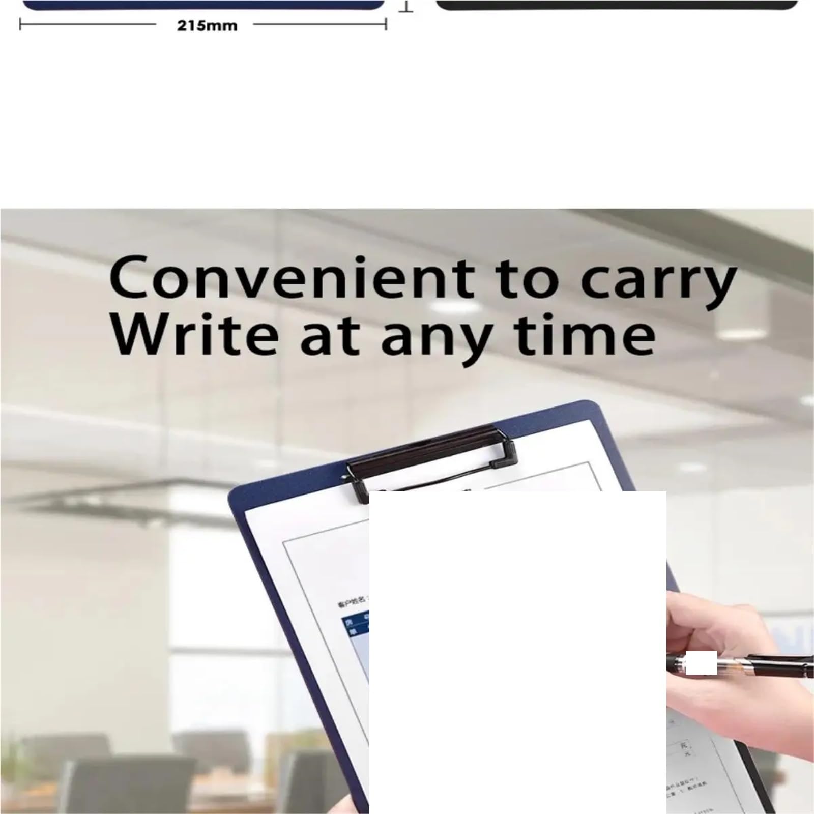 Portapapeles impermeable A4, tablero de escritura, carpeta, archivador, oficina, útiles escolares, 4 Uds Para La Oficina(White)