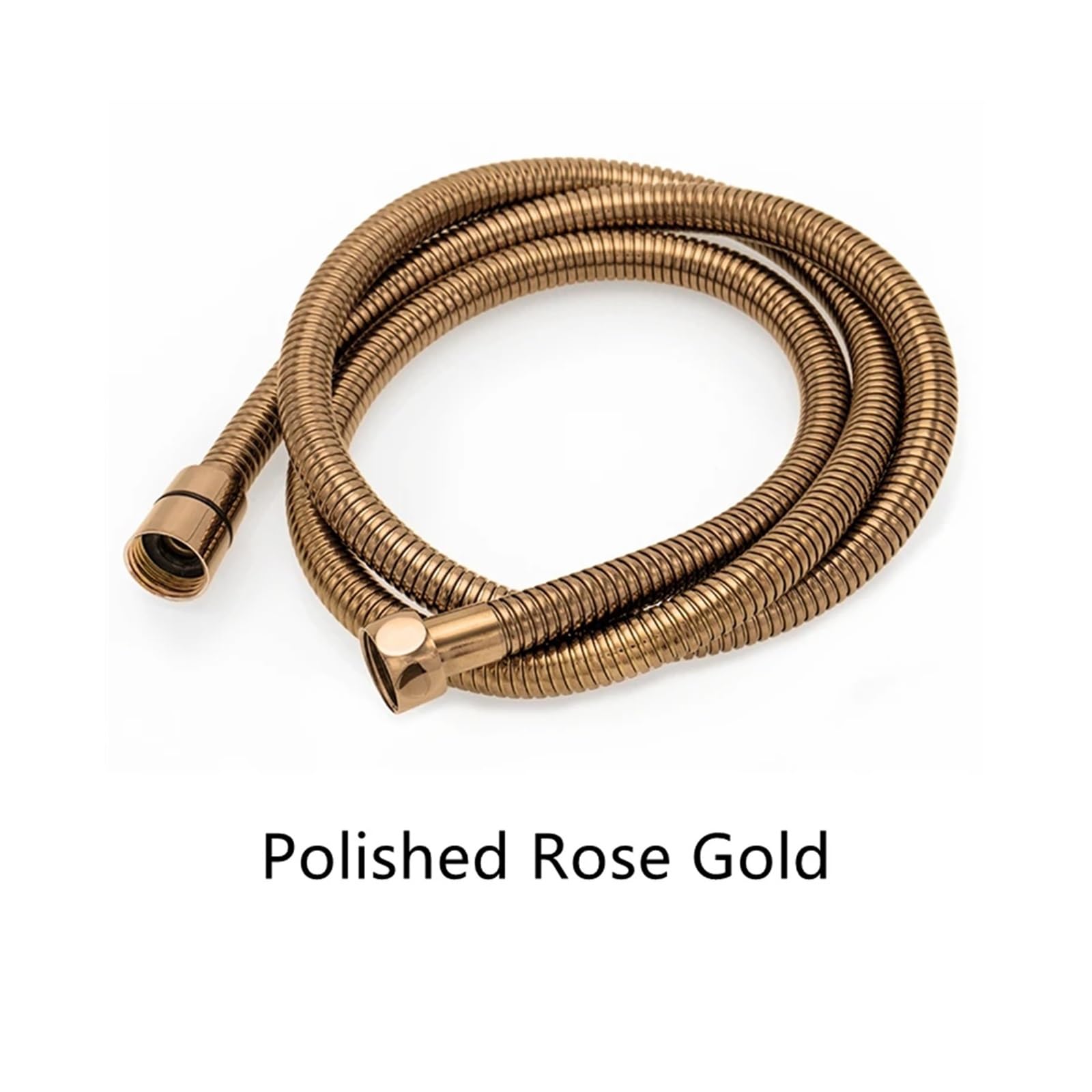 Flexible de douche en acier inoxydable G1/2 - Accessoire de plomberie flexible - Design rose poli - Facile à installer - Longueur 150 cm - Pour douche moderne