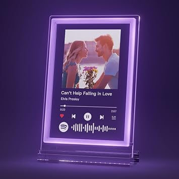 لوحة Spotify مخصصة - هدايا مخصصة للأزواج ، هدايا عيد ميلاد لوحة الأغاني المخصصة لـ gf bf ، هدايا الصور لوحة الموسيقى Neon Sign Light