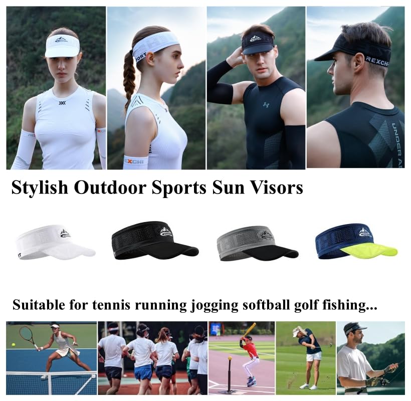 Image of Sport Sun Visor Hats for Men Women Headsweats Sunvisor Cap for Men Women Sun Visors for Running, Golf, Tennis, Softball