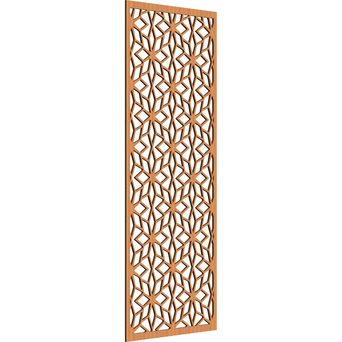 29 3/8"W x 74 3/8"H x 3/8"T Lake Decorative Fretwork Wood Wall Panels, Cherry