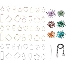 Cheriswelry Outdoor back frame pendant press flower charms geometric hollow trays molds for DIY resin jewelry making