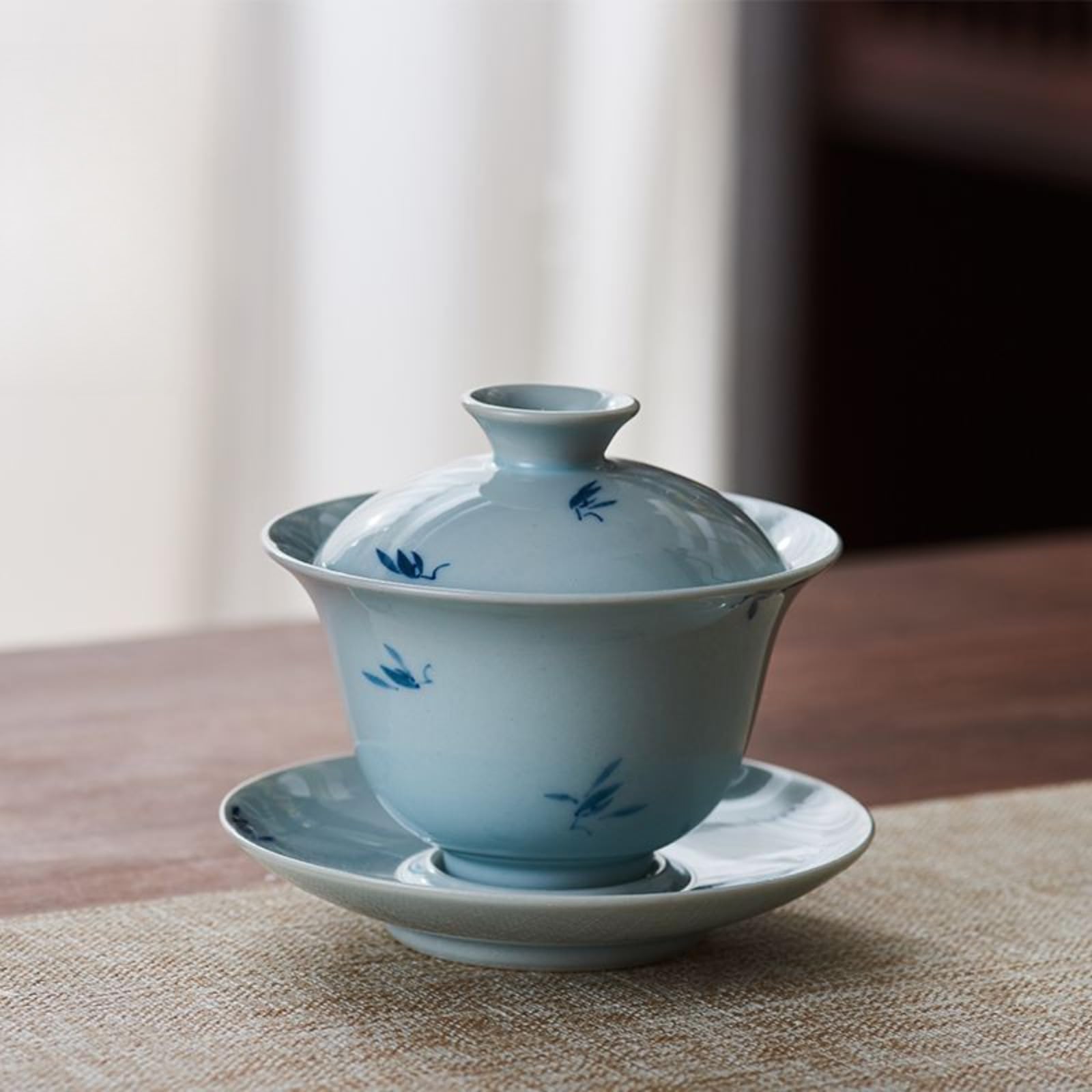 Ręcznie rysowana orchidea Gaiwan, 110 ml, żaroodporna miska do herbaty ceramiczna Kung Fu zestaw do herbaty
