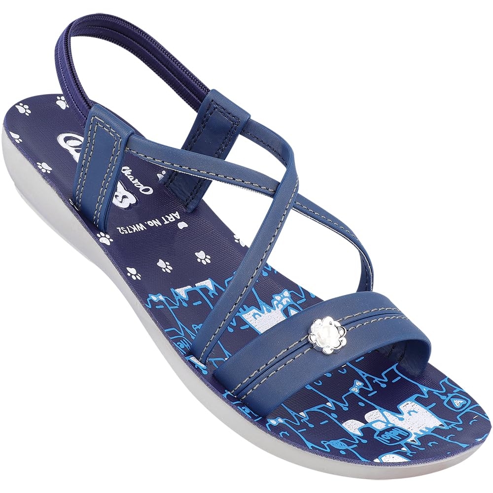 WALKAROO Stylish Sandals For Girls - Trendy|Light Weight and Comfortable|WK752- Blue (B0D664XVKW) Amazon Price History, Amazon Price Tracker