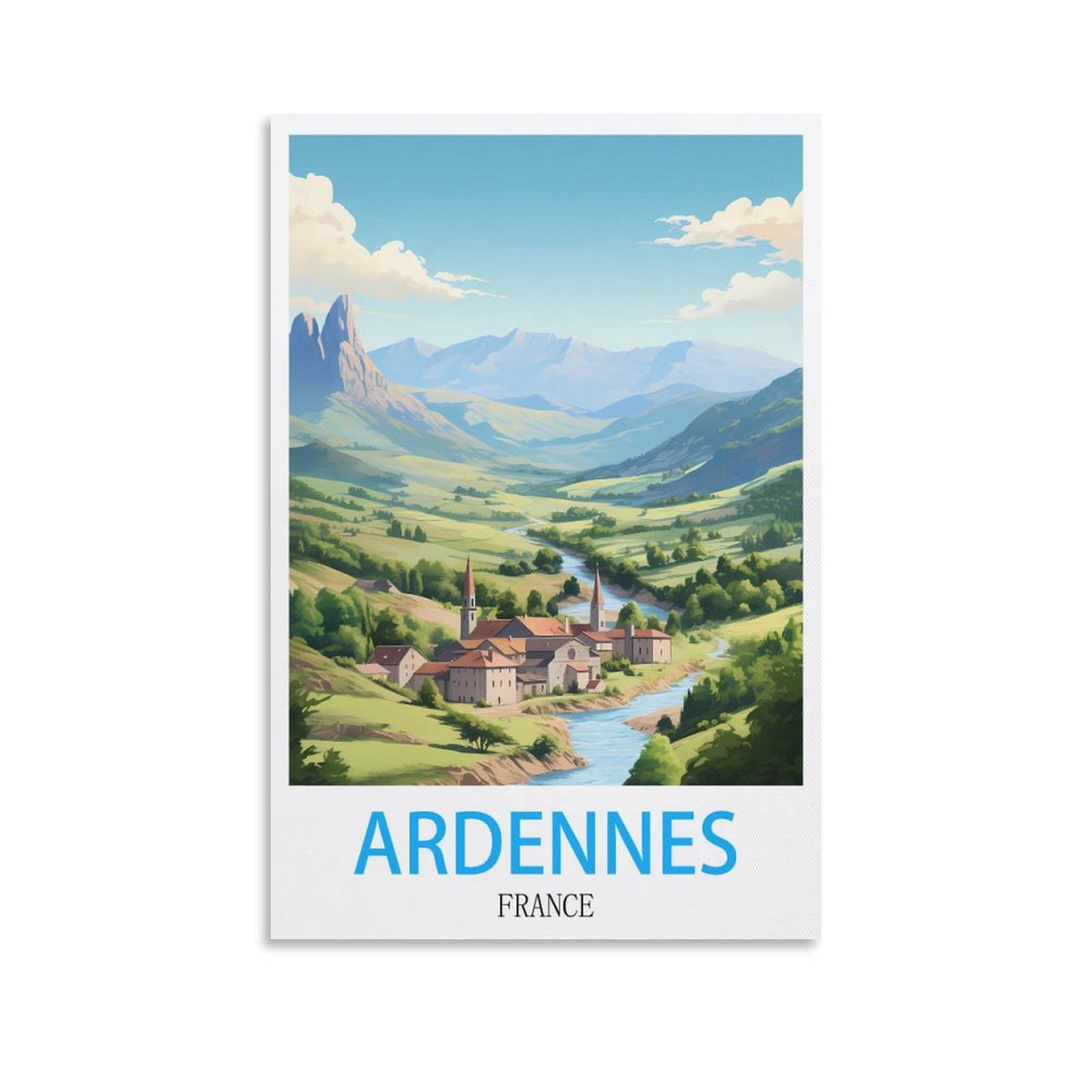 Retro Vintage Metal Tin Sign Ardennes Frances Vintage Retro Man Cave Bar Pub Shed Novelty Gift Tin Wall Décor Metal Sign 15x30cm