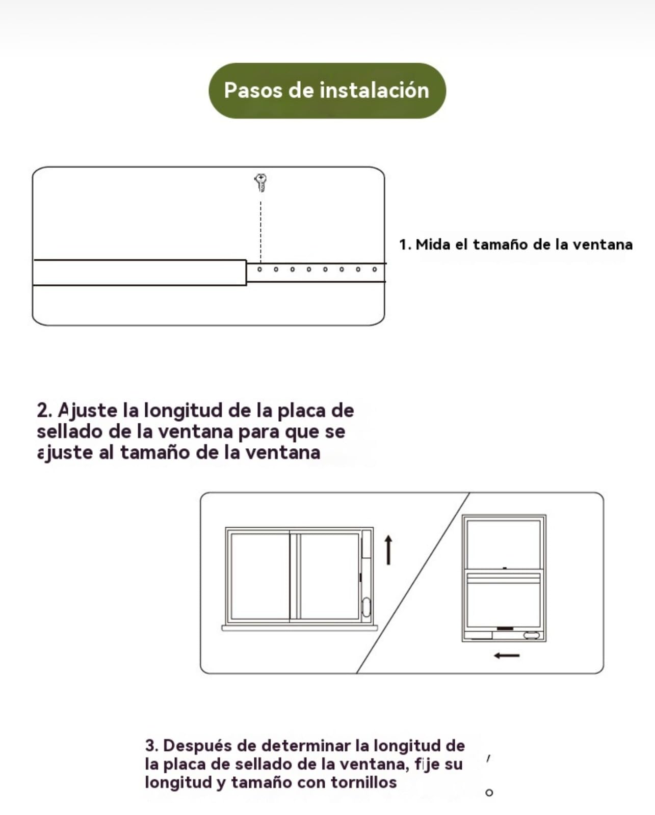 Kit de ventana de CA portátil, kit de sellado de ventana de aire acondicionado, kit de ventilación de CA ajustable para ventana corredera, kit de CA sin costuras, placas de sellado de ventana ajustabl