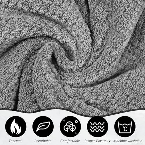 Image of Tigeen 4 Pcs Spa Wrap Towel Wrap for Women Spa Robe with Adjustable Closure Elastic Top Lightweight Wraps for Bath Shower (Black,L-XL)