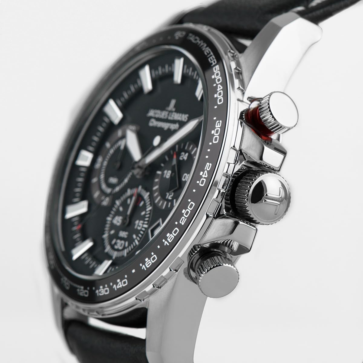 JACQUES LEMANS - Chronographen Liverpool - Quartz Uhrwerk - Gehäusedicke: 11.8 mm - Edelstahl - 10 ATM