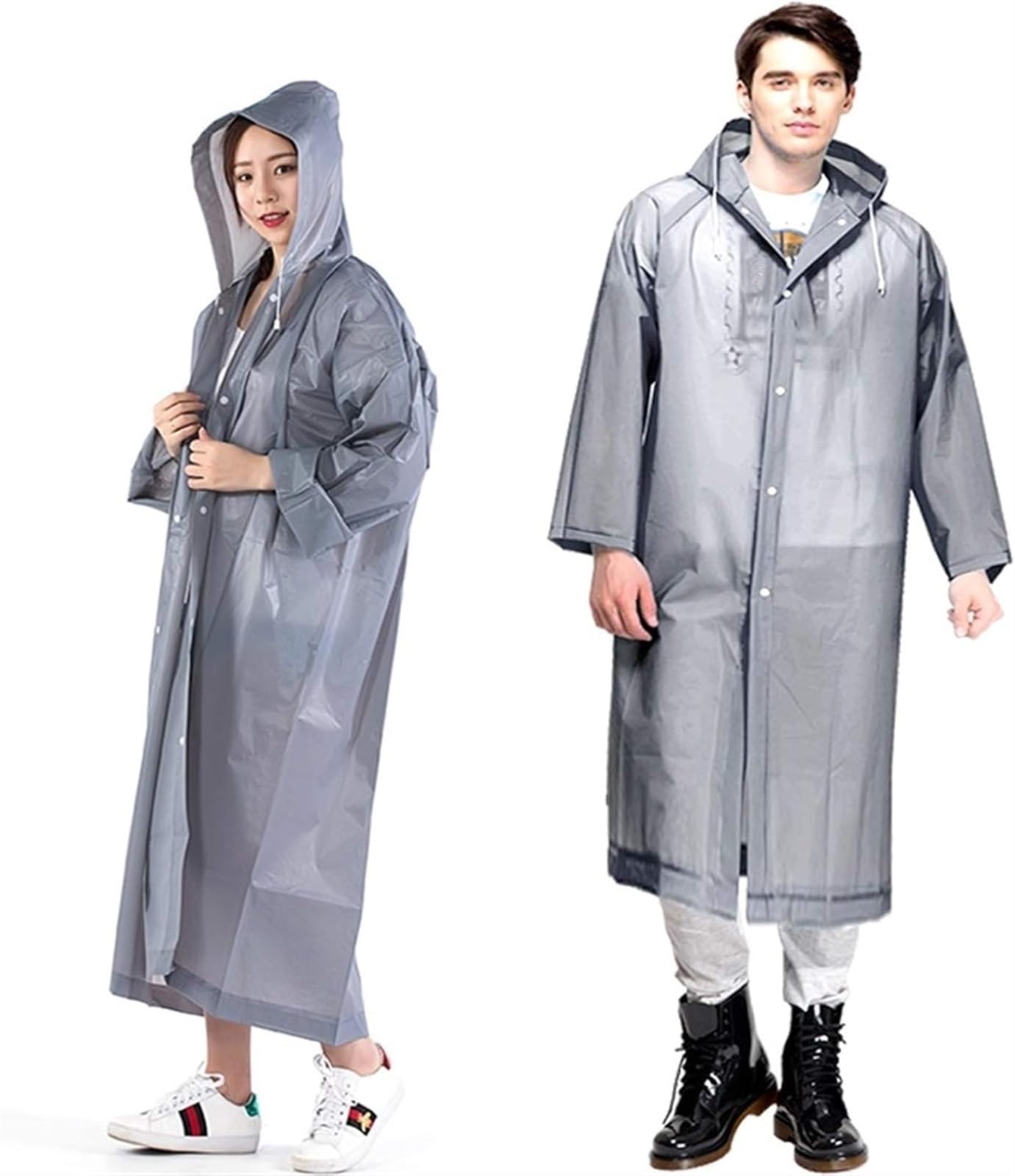 mantellina per monopattino, impermeabile Impermeabile da donna e da uomo Impermeabile trasparente con copertura antipioggia Poncho Cappotto con cappuccio Abbigliamento antipioggia femminile(White)