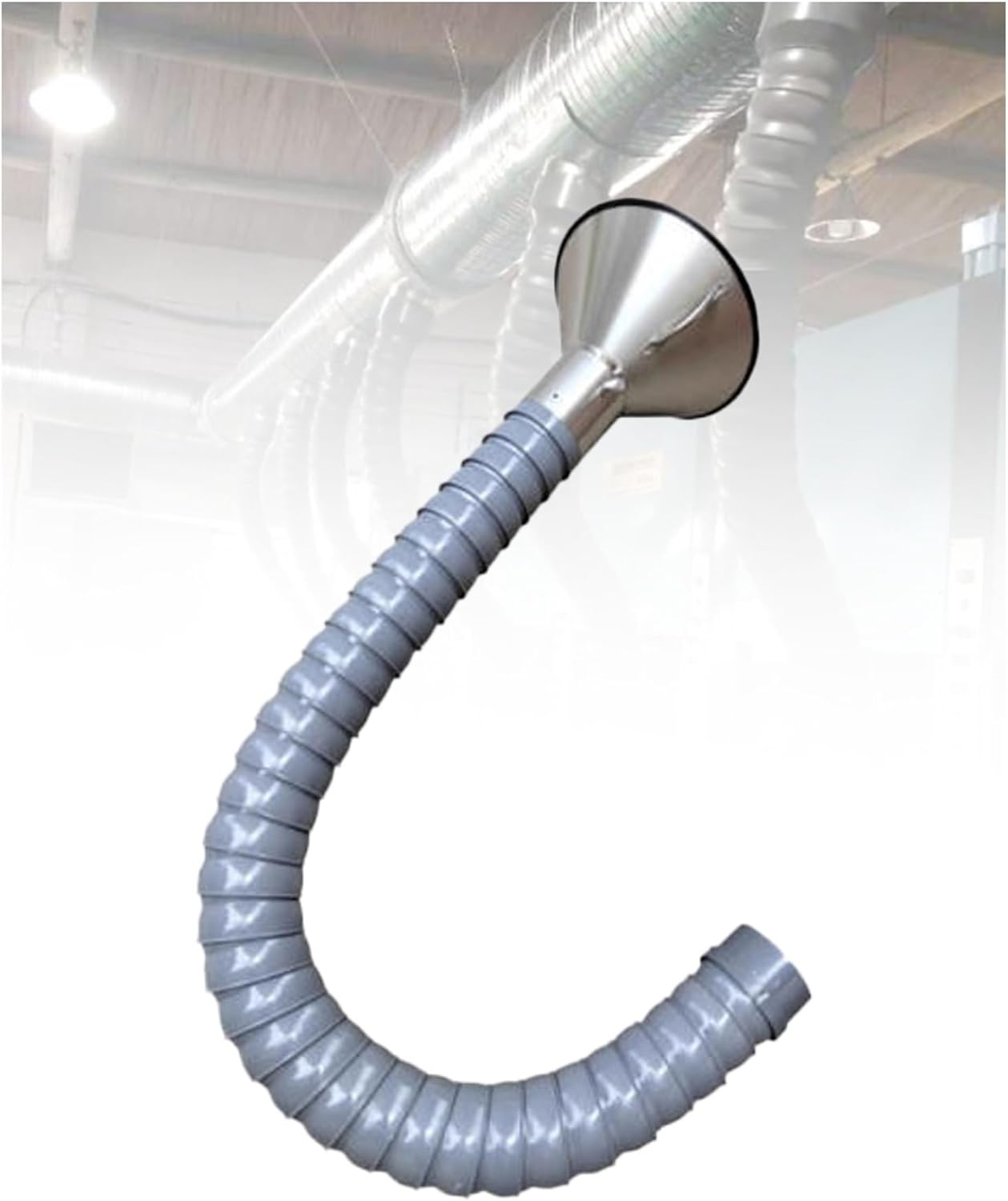 Flexible Fume Extractor Hose with 360° Adjustable Hood | Air Extractor Duct Collector Arm | Dia 110mm, Length 200cm | Efficient Dust & Smoke Removal Solution