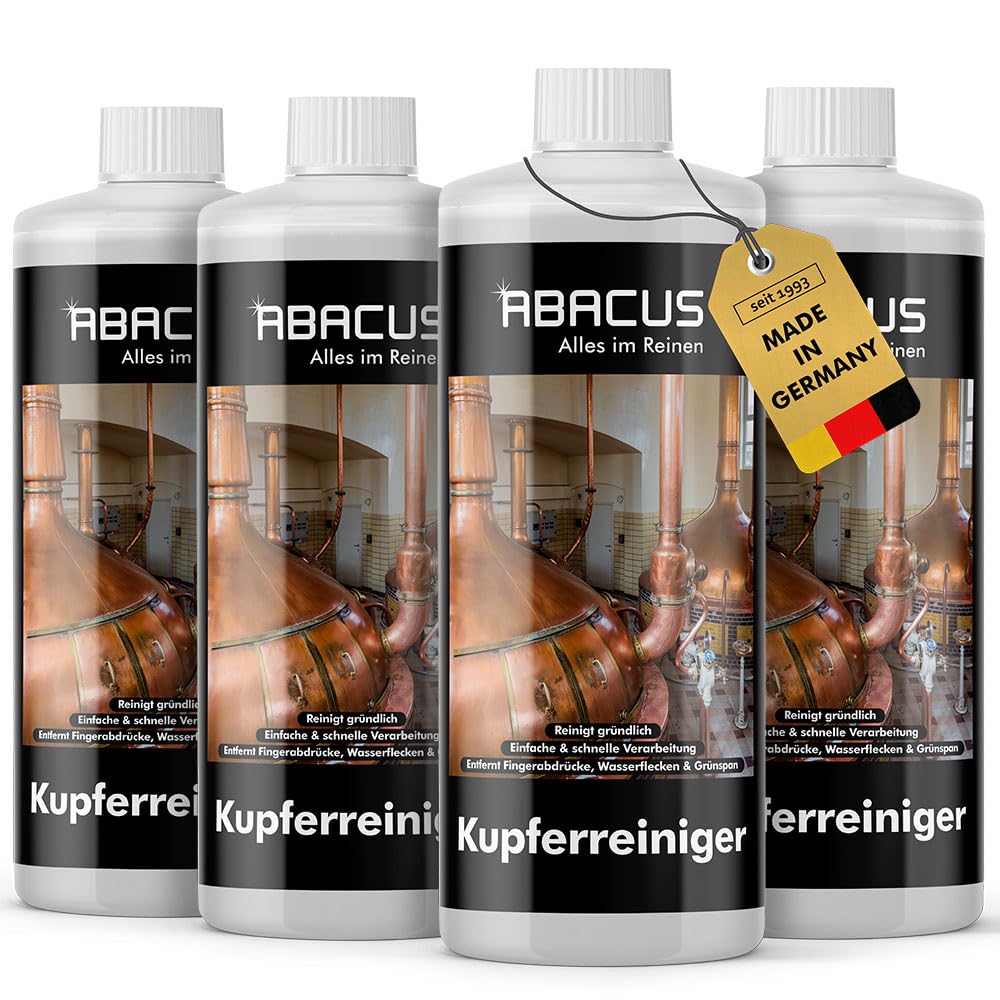ABACUS Detergente per rame – Pulizia efficace per stoviglie in rame, utensili in rame, argento, ottone, acciaio inossidabile, monete e ceramica con effetto istantaneo – Mordente rame ad alta