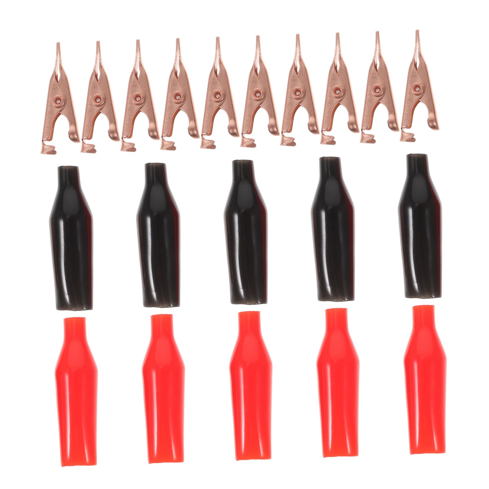 KONTONTY 10pcs Pure Copper Alligator Clip Alligator Clamps Steel Crocodile Clamp Small Crocodile Clip Alligator Clips for Ten Unit Heavy Duty Crocodile Clips Solder Shaft and Spring - Steel