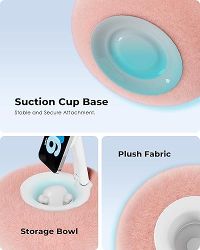 Miniatura 6 de Viozon Soporte de teléfono para cama, soporte de almohada magnético, compatible con teléfono de 4-7 pulgadas  Kindle con almacenamiento pequeño,