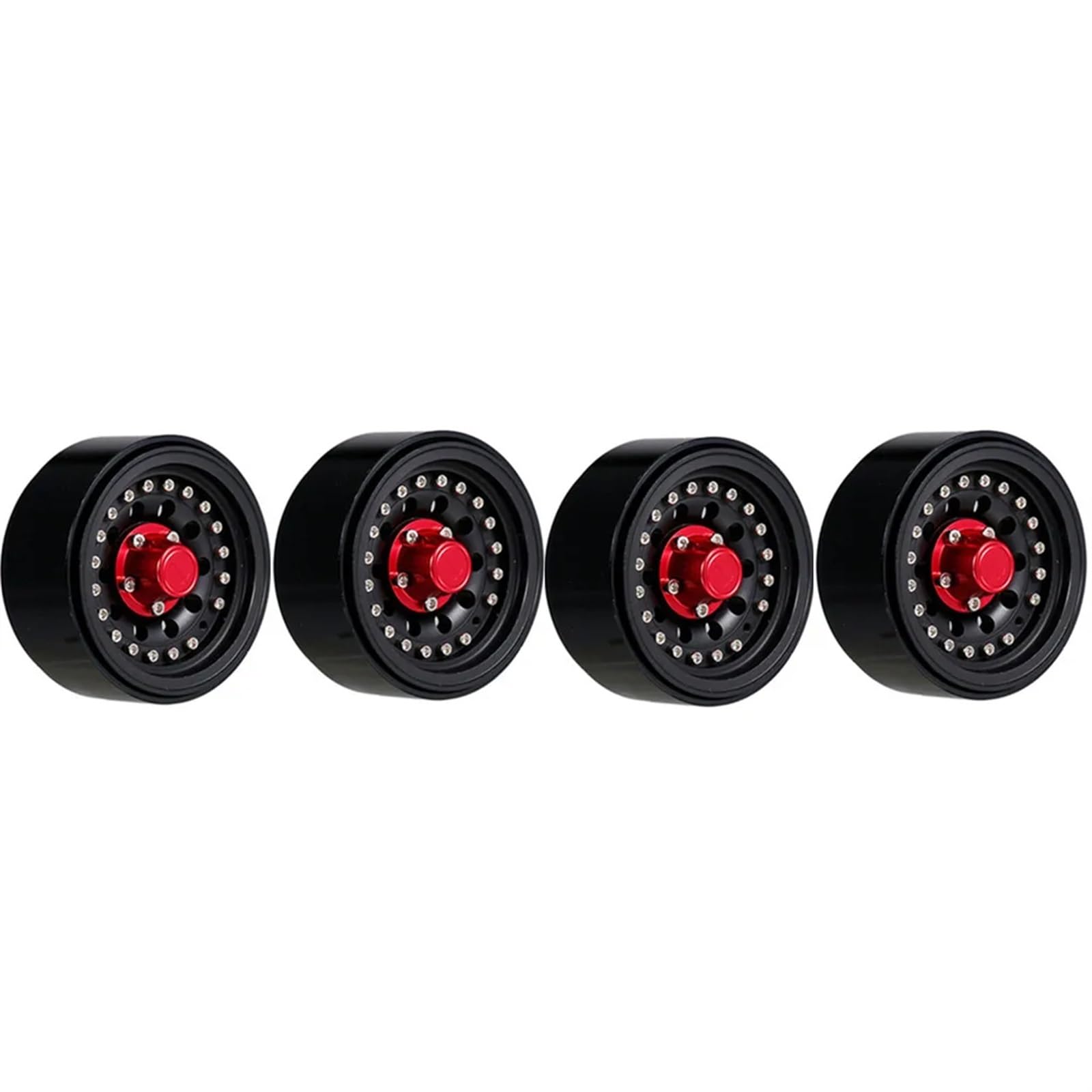 Compatible avec Hsp pour Redcat pour Traxxa pour Tamiya pour pour Axial 4 Pièces 1,9 Pouces Moyeu De Jante De Roue À Billes en Métal 1/10 RC Voiture sur Chenilles RC Pneus Jante