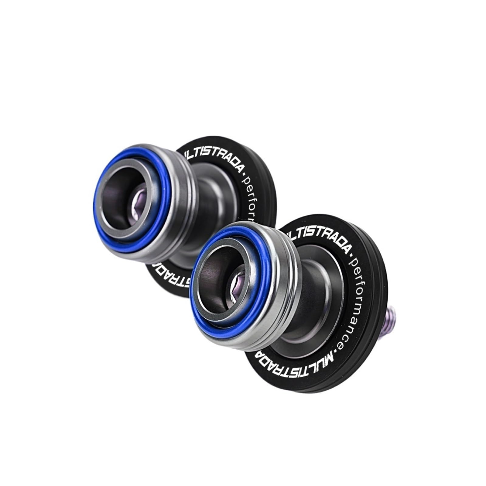Motorcycle Rear Stand Swing Arm Spool Sliders for DU@&Cati Multistrada V2 V4 V2S V4S 950 950S 1200 1260S M8 Swingarm Spools Slider Stand Tire Valve Caps(A-Blue)