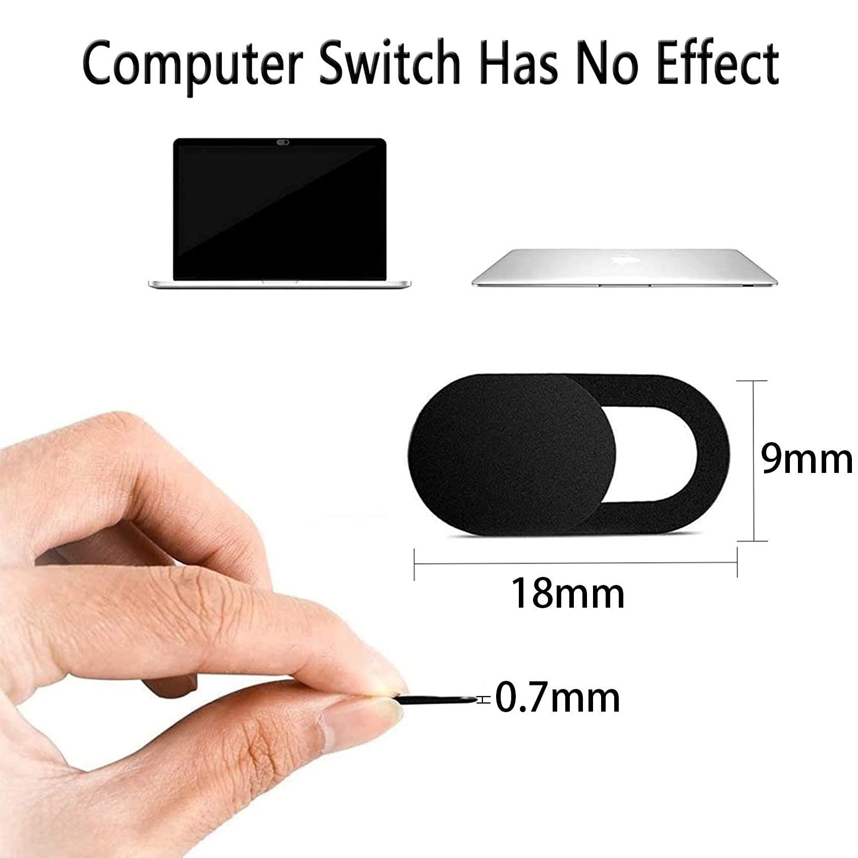 Copri Webcam Slider Ultra Sottile per Laptop, MacBook, iMac, Smartphone - Protezione Privacy 8 Pezzi
