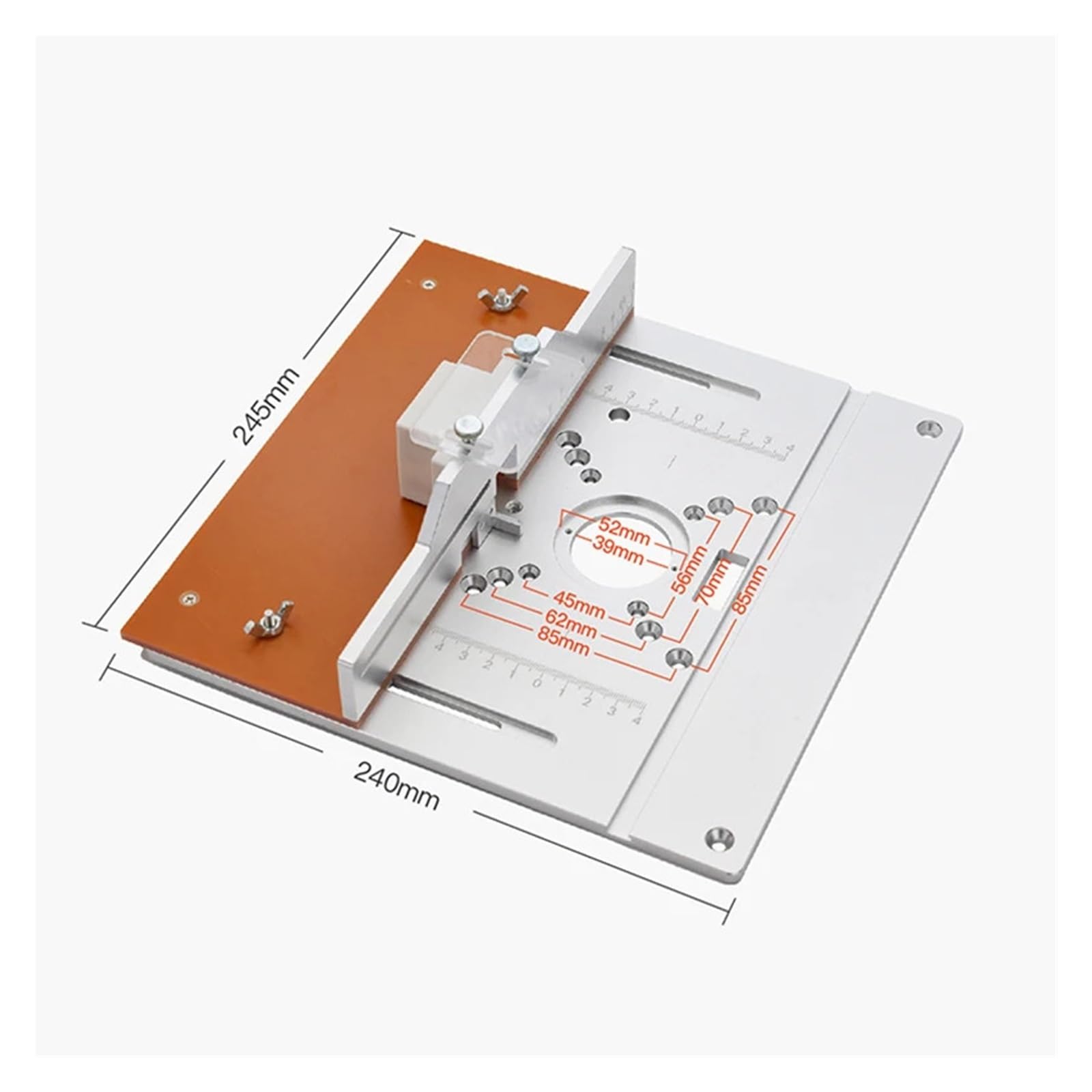 Tavolo fresatrice Tavola Del Router In Alluminio Piastra Di Inserimento Piastra For Fresatura Del Legno Con Recinzione For Tenonatura Tavolo Con Calibro For Banco Da Lavoro For La Lavorazione Del Legn