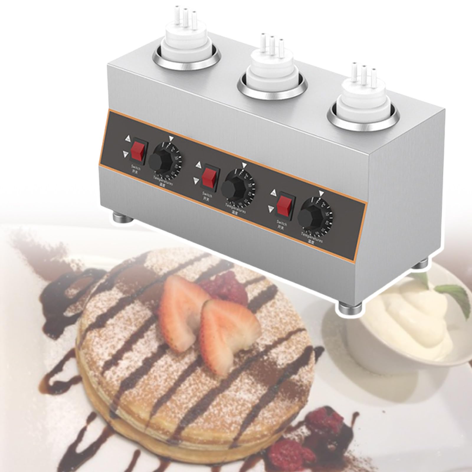 MáQuina Para Templar Salsas, Para Calentar La Salsa En La Botella, Calentador De Biberones De 5 Tipos, Capacidad De Un Compartimento Para Botellas De 650 Ml,3Grid-220V
